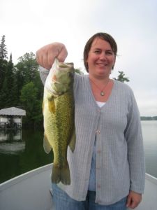 I caught a big bass!