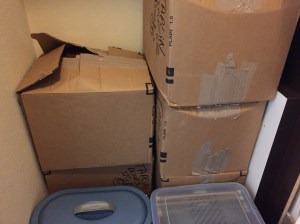 The boxes we still haven't unpacked.