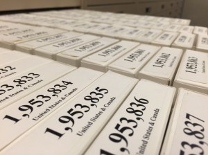 Films in a Family History Library drawer