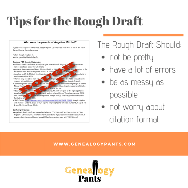 Tips for Rough Draft
