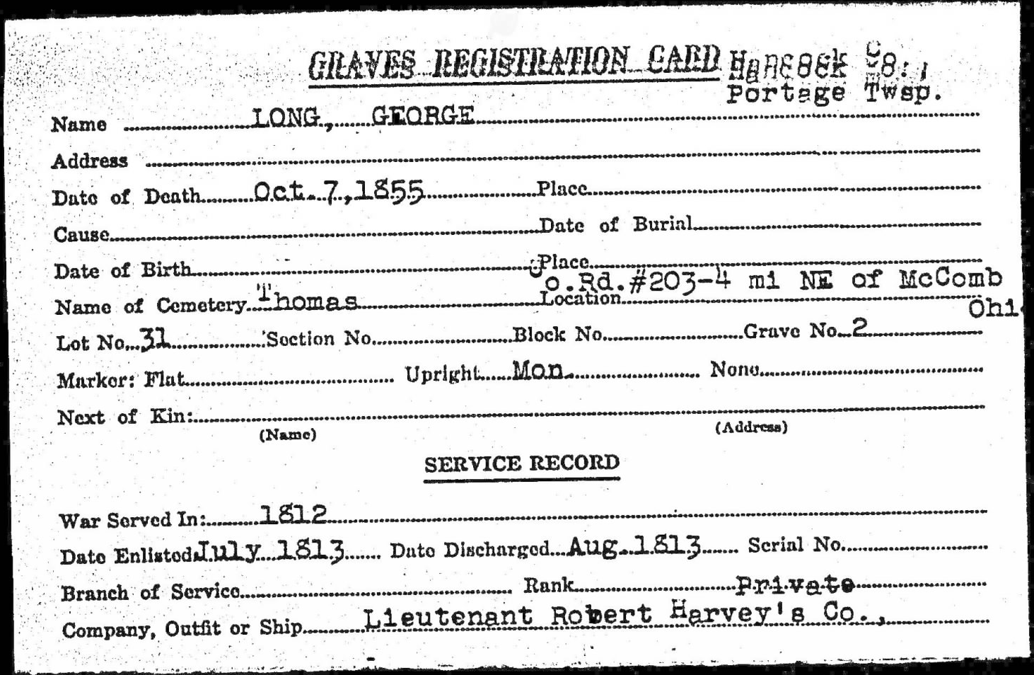 Don’t Stop Digging: Graves Registration Cards, Ohio | Genealogy Pants